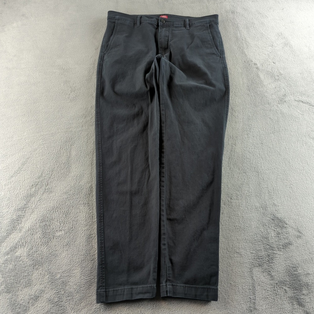 Levis XX Chino Pants Mens 34x31* Black Faded Standard Taper Stretch Denim Cotton